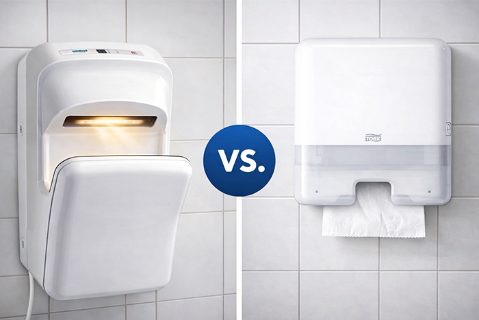 Händetrockner vs. Papier
